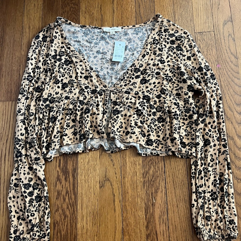 L. A. Hearts Cropped Shirt